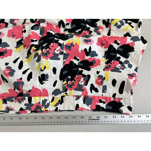 Lane Bryant Floral Print Flare Skirt Womens Size 28 Side Zip Office Event - Picture 4 of 7